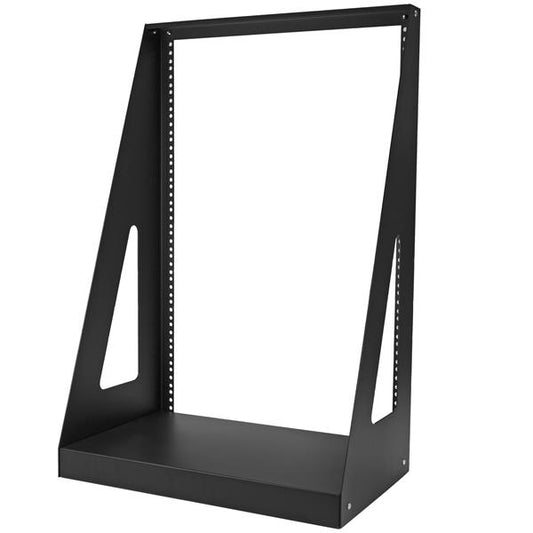 Star Tech 2-Post 16U Heavy-Duty Desktop Server Rack, Small Open Frame 19in Computer Rack, Compact Network Rack for AV / Studio / Data / IT Equipment, TAA Compliant - Free Standing Two-Post Home/Office Rack