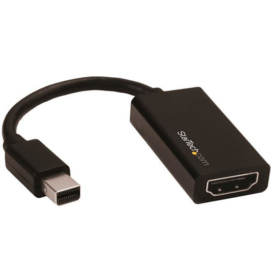 StarTech Mini DisplayPort to HDMI Adapter - Active mDP 1.4 to HDMI 2.0 Video Converter - 4K 60Hz - Mini DP or Thunderbolt 1/2 Mac/PC to HDMI Monitor/TV/Display - mDP to HDMI Dongle