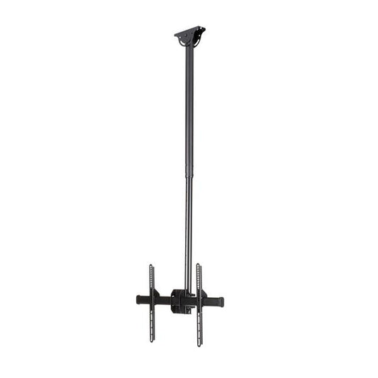 Star Tech TV Ceiling Mount - Full-Motion Universal Hanging Single Screen Mount with Adjustable Telescopic Pole - Tilt / Swivel - VESA Bracket for 32”-75" Displays