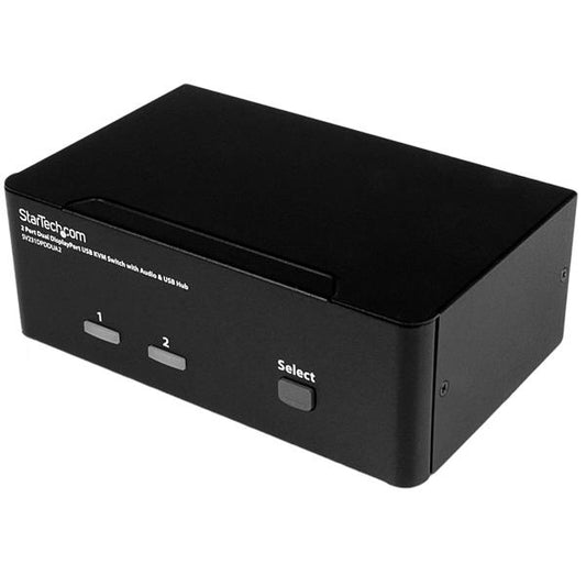 Star Tech 2-Port DisplayPort Dual-Monitor KVM Switch - 4K 60Hz