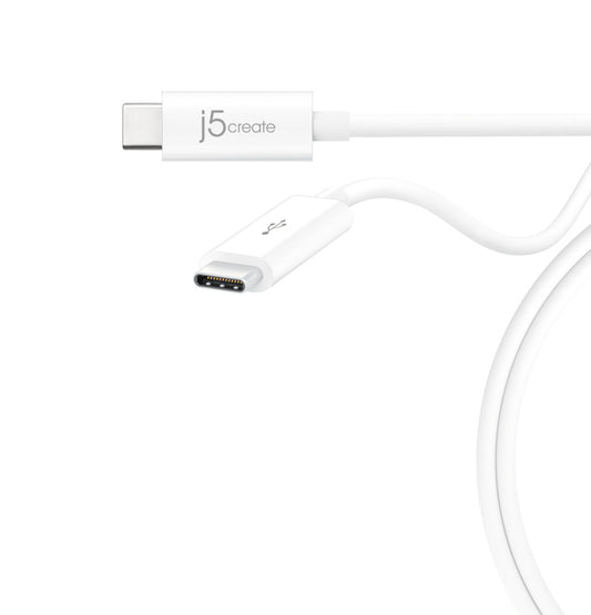 j5create JUCX01 USB cable USB 3.2 Gen 2 (3.1 Gen 2) 0.7 m USB C White