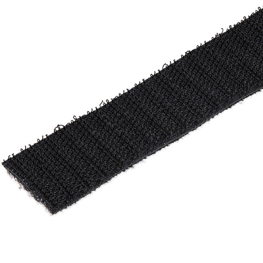Star Tech 50ft Hook and Loop Roll - Cut-to-Size Reusable Cable Ties - Bulk Industrial Wire Fastener Tape /Adjustable Fabric Wraps Black / Resuable Self Gripping Cable Management Straps