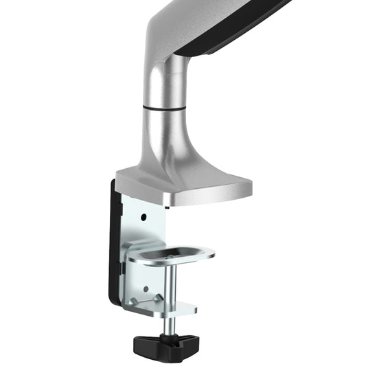 Star Tech Desk Mount Monitor Arm - Heavy Duty Ergonomic VESA Monitor Arm - Single 9kg Display - Full Motion, Height Adjustable, Articulating - Aluminum - C-Clamp/Grommet - Silver