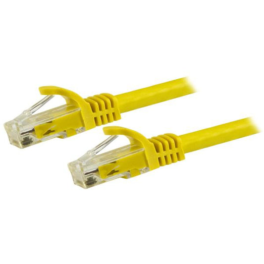 StarTech 7.5m CAT6 Ethernet Cable - Yellow CAT 6 Gigabit Ethernet Wire -650MHz 100W PoE RJ45 UTP Network/Patch Cord Snagless w/Strain Relief Fluke Tested/Wiring is UL Certified/TIA