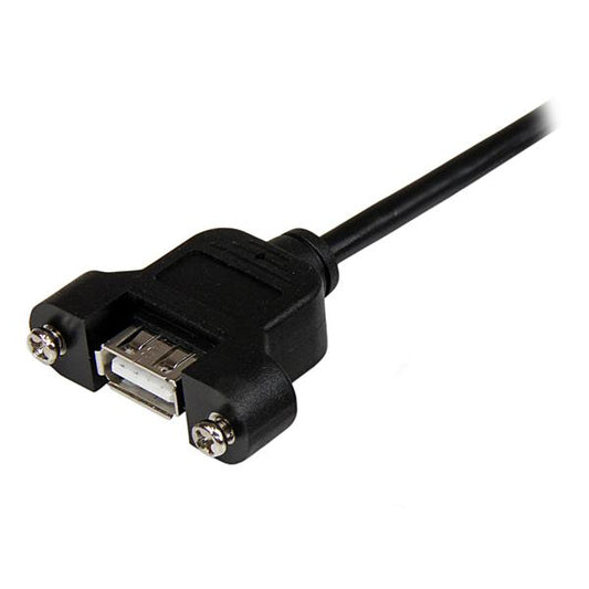 Star Tech 1 ft Panel Mount USB Cable A to A - F/M