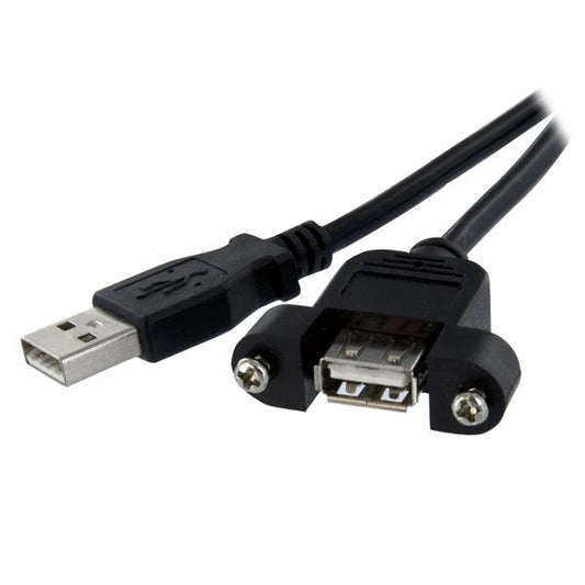 Star Tech 1 ft Panel Mount USB Cable A to A - F/M