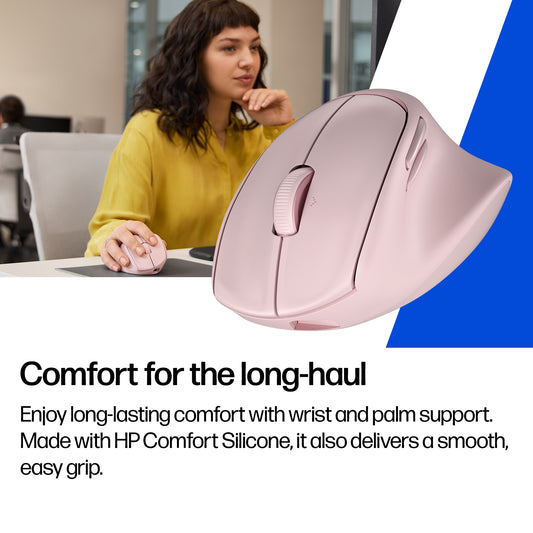 HP Tilt Ergonomic Pink Mouse 720M product image