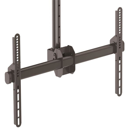 Star Tech TV Ceiling Mount - Full-Motion Universal Hanging Single Screen Mount with Adjustable Telescopic Short Pole - Tilt / Swivel - VESA Bracket for 32”-75" Displays