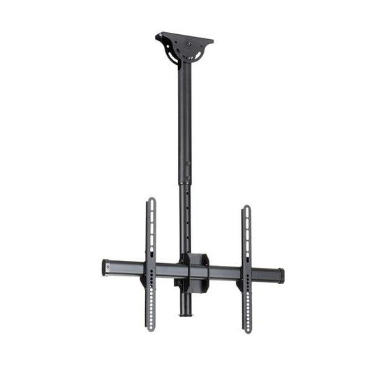 Star Tech TV Ceiling Mount - Full-Motion Universal Hanging Single Screen Mount with Adjustable Telescopic Short Pole - Tilt / Swivel - VESA Bracket for 32”-75" Displays