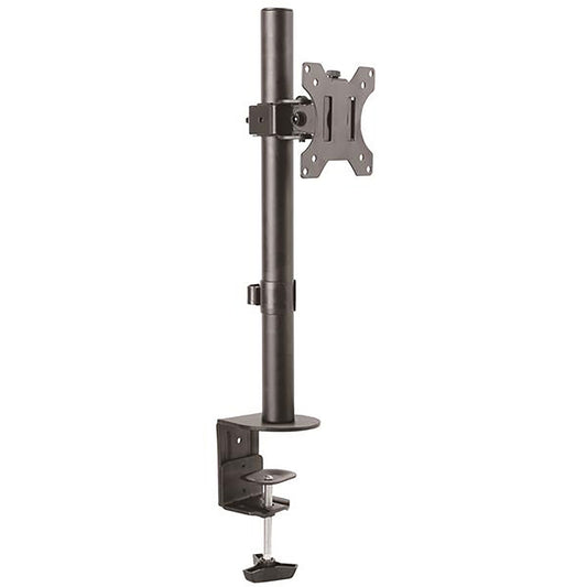 Star Tech Single Monitor Desk Mount - Single Screen Heavy Duty Pole Mount for up to 8kg VESA Compatible Displays - Ergonomic Height Adjustable Monitor Arm Mount - Desk Clamp/Grommet