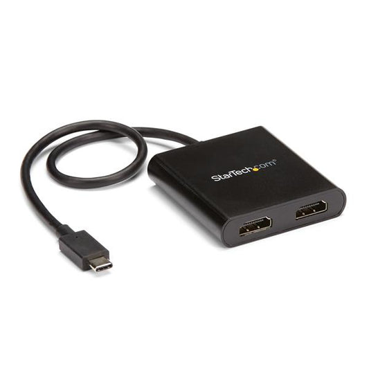 StarTech 2-Port Multi Monitor Adapter - USB-C to 2x HDMI Video Splitter - USB Type-C to HDMI MST Hub - Dual 4K 30Hz or 1080p 60Hz - Thunderbolt 3 Compatible - Windows Only