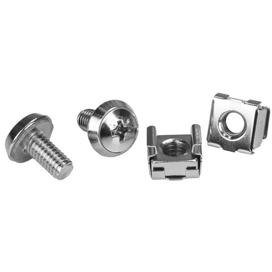 Star Tech M6 Rack Screws and M6 Cage Nuts - 20 Pack
