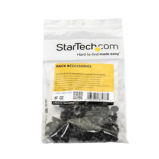 Star Tech Server Rack Screws - 10-32 Screws - 50 Pack