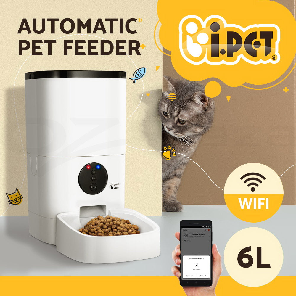 I.Pet Smart WiFi Automatic Pet Feeder with Camera for Dogs & Cats