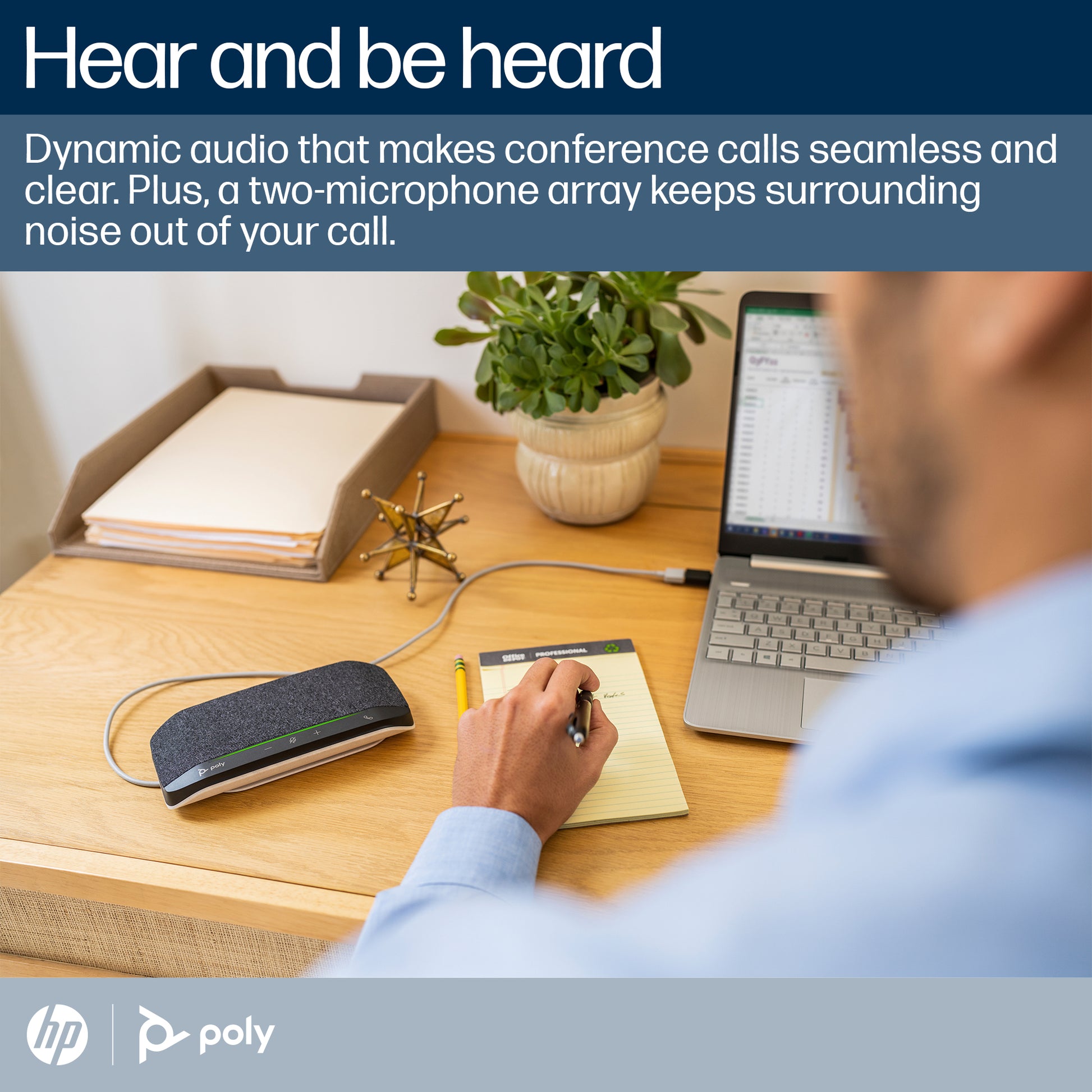 HP Poly Sync 10 Speakerphone +USB-A to USB-C Cable