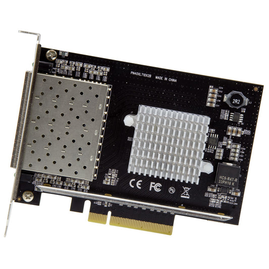 Star Tech Quad Port 10G SFP+ Network Card - Intel XL710 Open SFP+ Converged Adapter - PCIe 10 Gigabit Ethernet Server NIC - 10GbE Fiber Optic LAN Card - Dell PowerEdge HPE ProLiant
