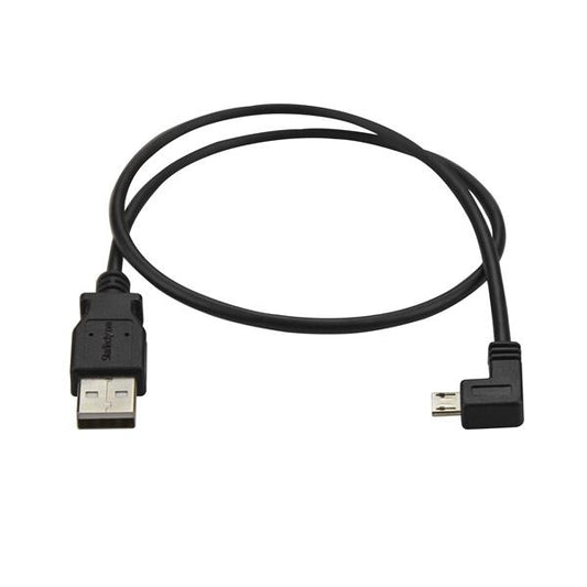 Star Tech Micro-USB Charge-and-Sync Cable M/M - Left-Angle Micro-USB - 24 AWG - 0.5 m