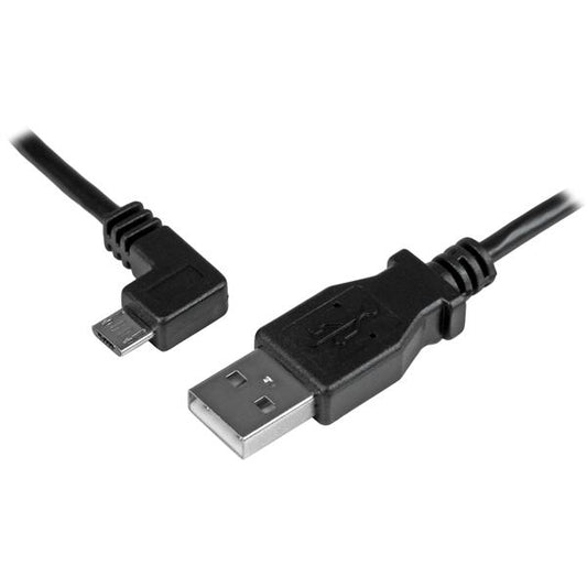 Star Tech Micro-USB Charge-and-Sync Cable M/M - Left-Angle Micro-USB - 24 AWG - 0.5 m