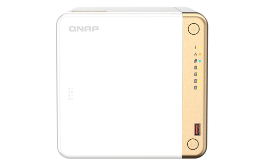 QNAP TS-462-4G, 4-Bay desktop NAS,Intel Celeron N4505 dual-core, 4 GB DDR4 onboard not expandable, 4 x 3.5"/2.5" SATA 6Gb/s drive bays, 2 x M.2 2280 PCIe, 2 Yrs