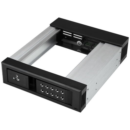 Star Tech 5.25 to 3.5 Hard Drive Hot Swap Bay - For 3.5" SATA/SAS Drives - Trayless - Aluminum