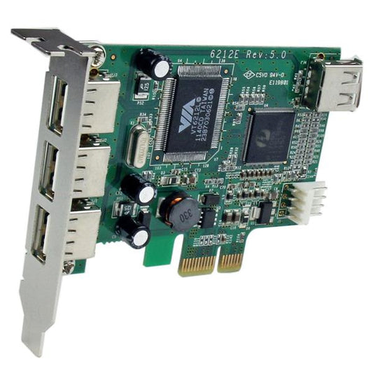 Star Tech 4 Port PCI Express Low Profile High Speed USB Card