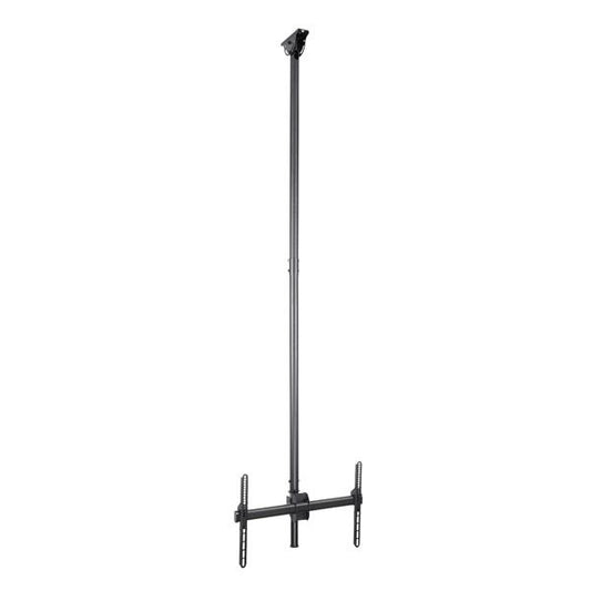 Star Tech TV Ceiling Mount - Full-Motion Universal Hanging Single Screen Mount with Adjustable Telescopic Long Pole - Tilt / Swivel - VESA Bracket for 32”-75" Displays