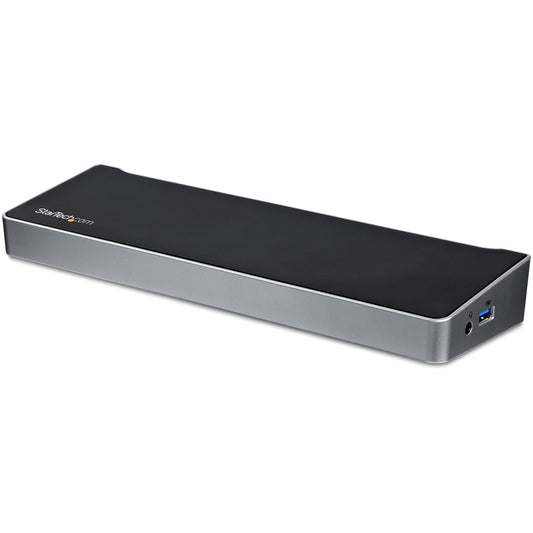 Star Tech 4K USB-C Dock, Triple UHD 4K Monitor Docking Station, Mac & Windows, USB C to HDMI & DisplayPort, 60W Power Delivery, 5x USB 5Gbps Hub - TAA
