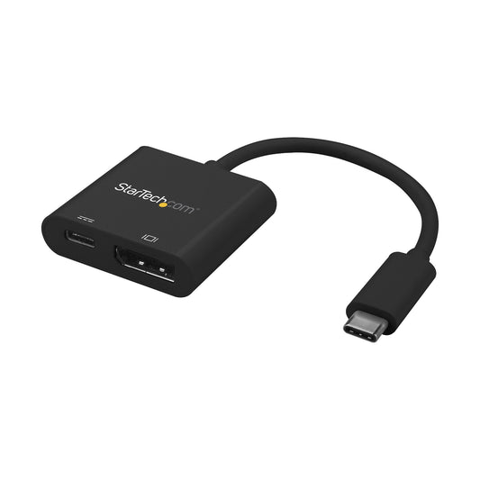 Star Tech USB C to DisplayPort Adapter with Power Delivery - 4K 60Hz HBR2 - USB Type-C to DP 1.2 Monitor Video Converter w/ Charging - 60W PD Pass-Through - Thunderbolt 3 Compatible