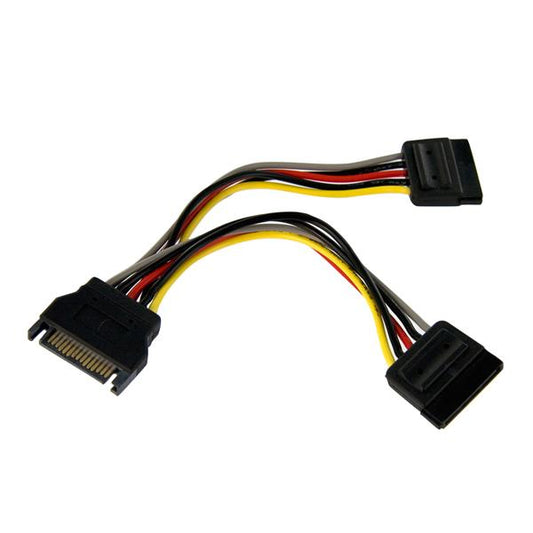 Star Tech 6in SATA Power Y Splitter Cable Adapter - M/F