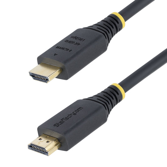 Star Tech 8ft (2.4m) Premium Certified High Speed HDMI Cable, 4K 60Hz/1440p 144Hz, HDR10/HDCP 2.2/ARC, 18Gbps, UHD HDMI 2.0 Cord for TV/Monitor/Display, TPE Jacket
