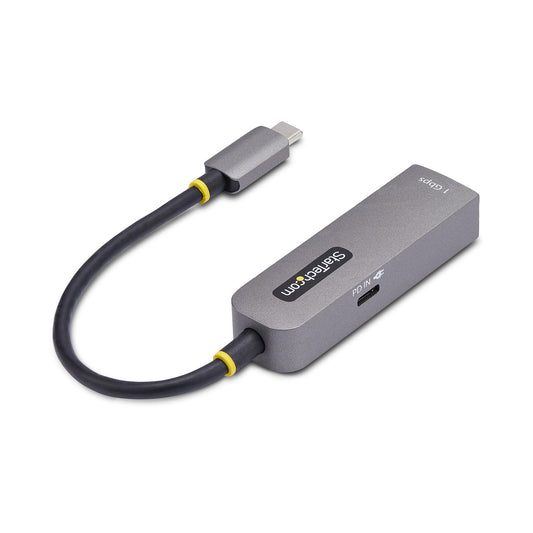 Star Tech USB-C to Ethernet Adapter, NIC, 100W PD Pass-Through, USB 3.0 Type-C 1Gbps Multi Speed Network Adapter, Thunderbolt Compatible, Windows & Mac