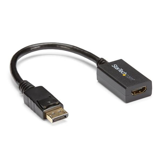 Star Tech DisplayPort to HDMI Adapter - DP 1.2 to HDMI Video Converter 1080p - DP to HDMI Monitor/TV/Display Cable Adapter Dongle - Passive DP to HDMI Adapter - Latching DP Connector