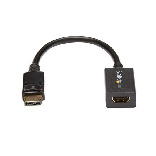 Star Tech DisplayPort to HDMI Adapter - DP 1.2 to HDMI Video Converter 1080p - DP to HDMI Monitor/TV/Display Cable Adapter Dongle - Passive DP to HDMI Adapter - Latching DP Connector