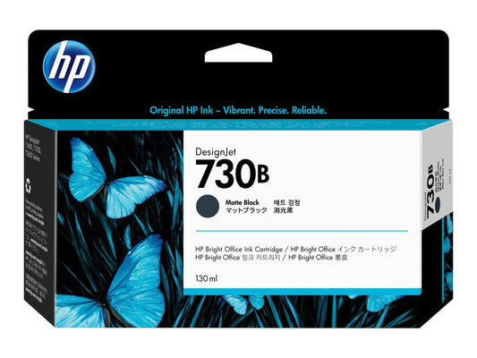 HP 730B 130ML MATTE BLACK DESIGNJET INK CARTRIDGE - T1700 / NEW SD PRO MFP / T1600 / T2600