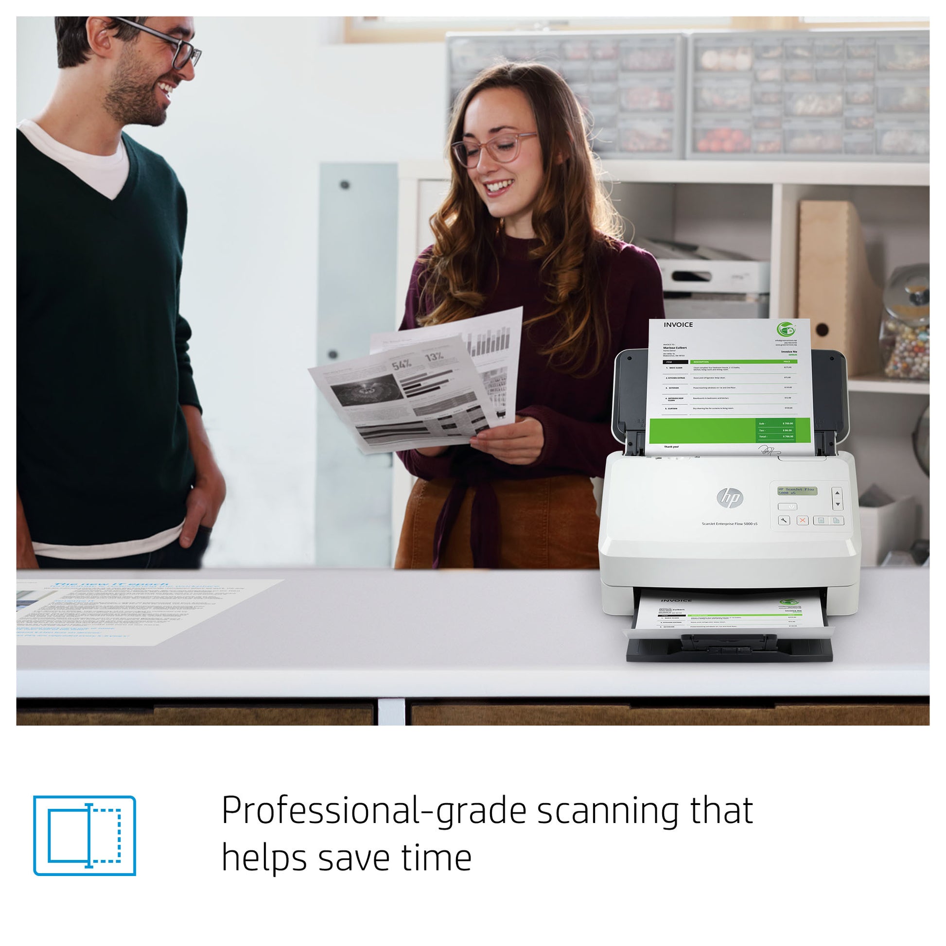 HP ScanJet Enterprise Flow 5000 s5 Sheet-fed scanner 600 x 600 DPI A4 White