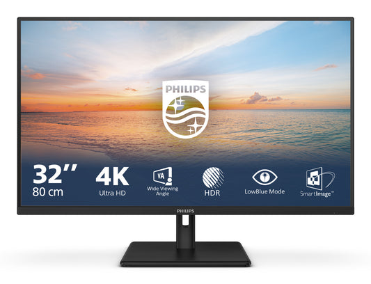 Philips 1000 series 32E1N1800LA/75 computer monitor 80 cm (31.5") 3840 x 2160 pixels 4K Ultra HD LCD Black