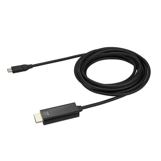 Star Tech 10ft (3m) USB C to HDMI Cable - 4K 60Hz USB Type C to HDMI 2.0 Video Adapter Cable - Thunderbolt 3 Compatible - Laptop to HDMI Monitor/Display - DP 1.2 Alt Mode HBR2 - Black