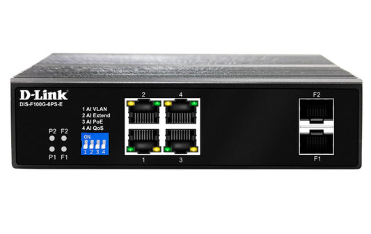 D-Link DIS-F100G-6PS-E network switch Unmanaged Gigabit Ethernet (10/100/1000) Power over Ethernet (PoE)