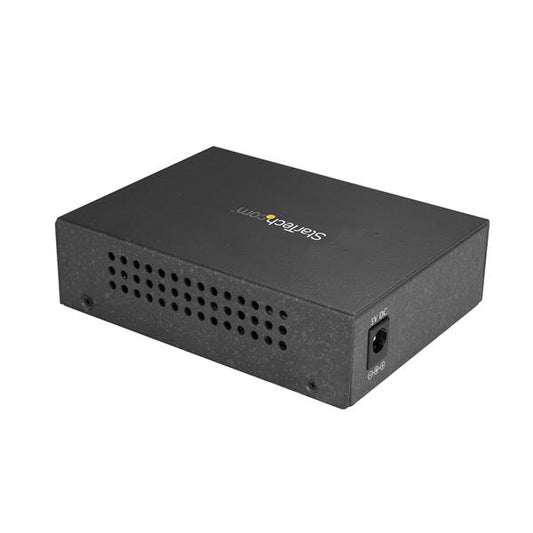 Star Tech Multi-Mode (MM) SC Fiber Media Converter for 10/100/1000 Networks, Standalone Gigabit Ethernet to SC Fiber Converter, 850nm, 550m - TAA