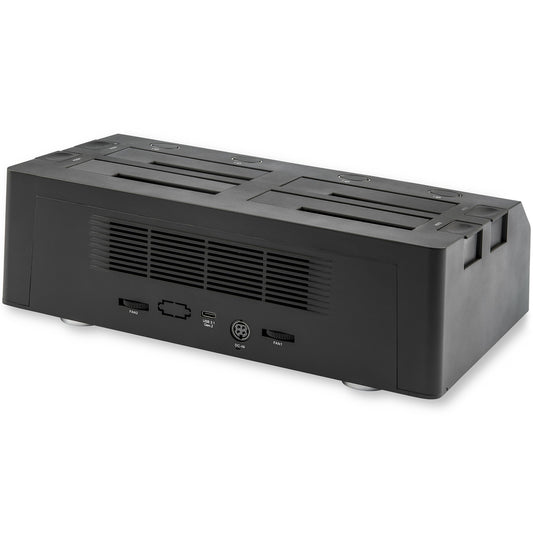 Star Tech 4-Bay USB to SATA Hard Drive Docking Station, USB 10Gbps, External 2.5" & 3.5" SSD / HDD Dock, SATA III, Hot-Swap Hard Drive Bay, Top-Loading