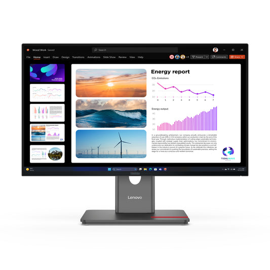 Lenovo ThinkVision P24Q-40 computer monitor 60.5 cm (23.8") 2560 x 1440 pixels Quad HD LCD Black
