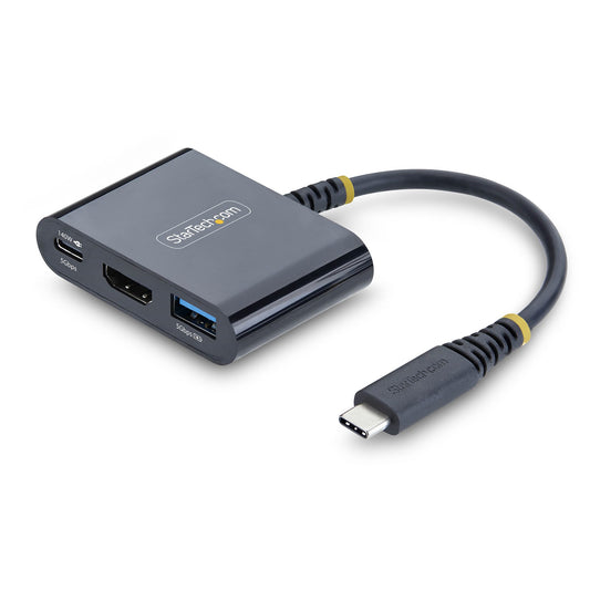 Star Tech USB-C to HDMI Multiport Adapter with 140W PD Charging, 4K 60Hz HDMI, USB 5Gbps Hub, Mini Dock For MacBook / Dell / Thinkpad / HP / iPad / Tablets