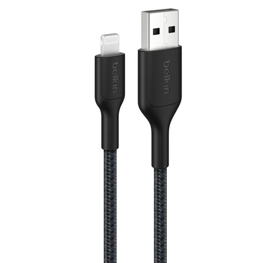 Belkin BOOSTCHARGEPRO BRAID USB-A + LTG 1M WHT (CAA020FQ1MWH)