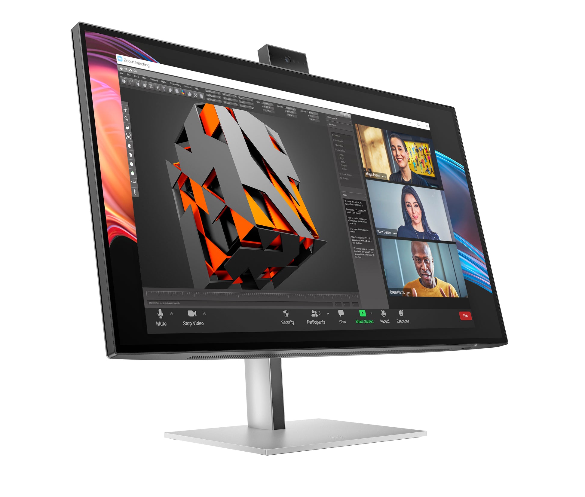 HP Series 7 Pro 27 inch 4K Conferencing Monitor - 727pm