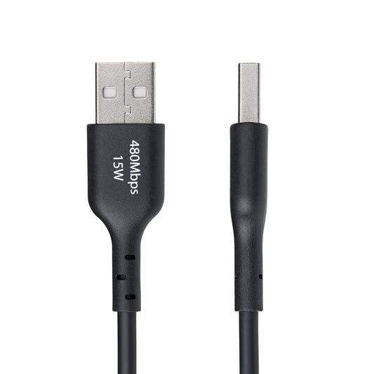 Star Tech 6.6ft (2m) USB-A to USB-C Charging Cable, Charge & Sync, 3A, USB 2.0, TPE Jacket - Black USB Charging Cord