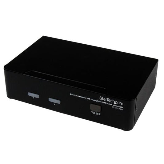 Star Tech 2 Port Professional USB DisplayPort KVM Switch with Audio