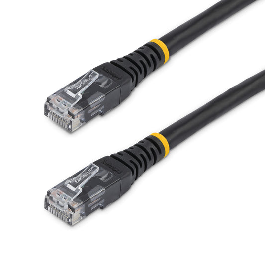 Star Tech 10ft CAT6 Ethernet Cable - Black CAT 6 Gigabit Ethernet Wire -250MHz 100W PoE RJ45 UTP Molded Network/Patch Cord w/Strain Relief/ Individually Tested