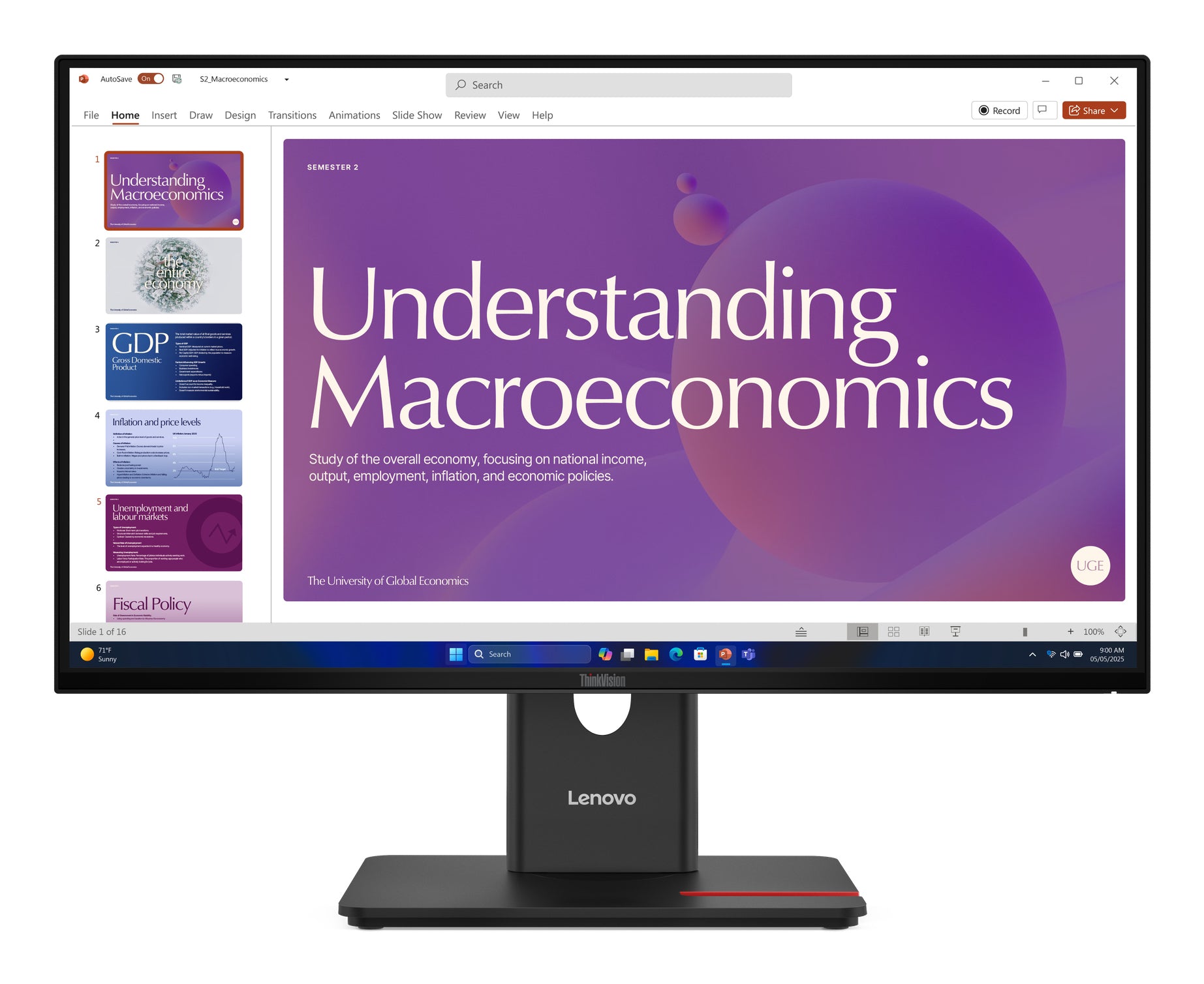 Lenovo ThinkVision T24D-40 computer monitor 60.5 cm (23.8") 1920 x 1080 pixels Full HD LCD Black product image