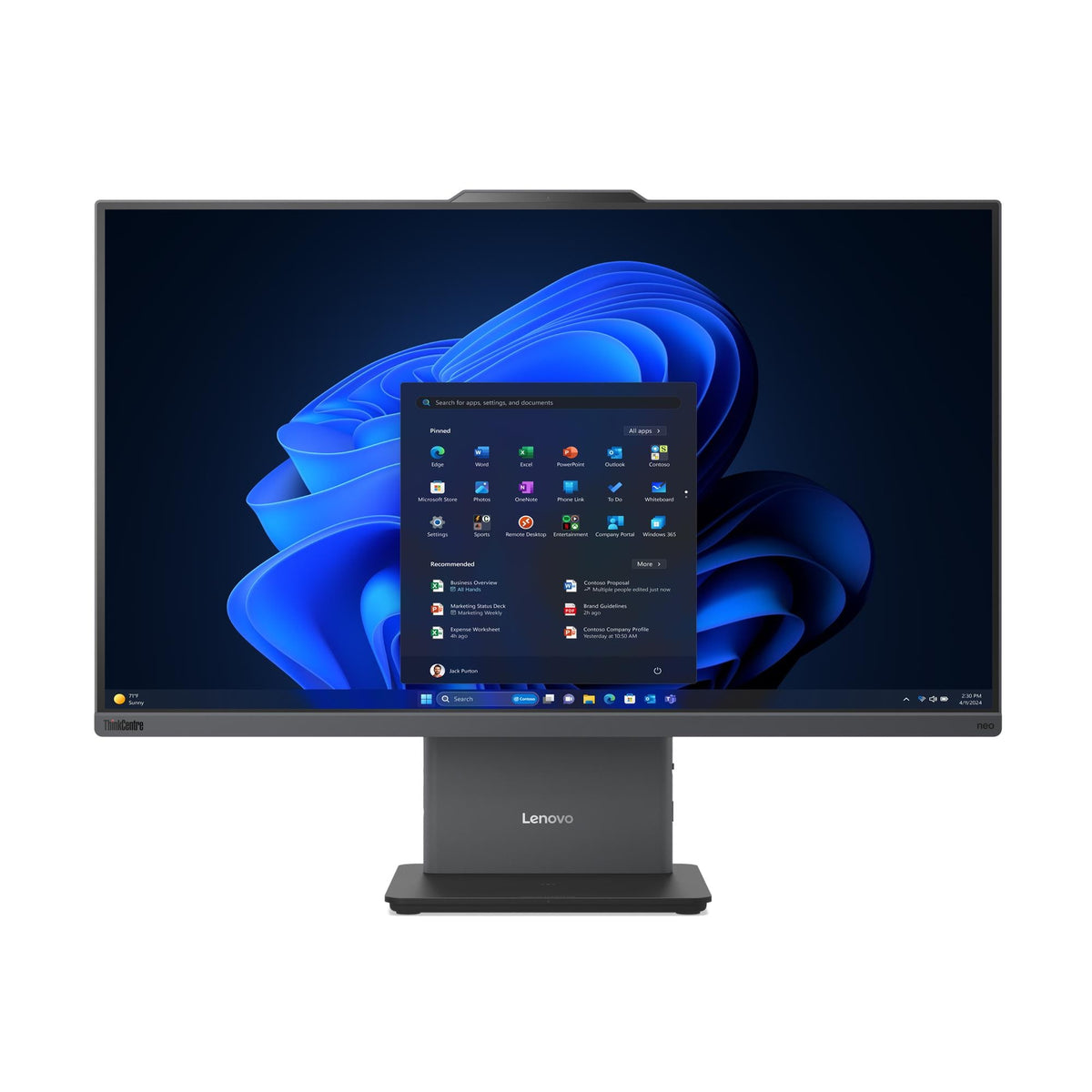 Lenovo ThinkCentre neo 50a 24 Gen 6 LNL Intel Core Ultra 5 226V 60.5 cm (23.8") 1920 x 1080 pixels All-in-One PC 16 GB LPDDR5x-SDRAM 512 GB SSD Windows 11 Pro Wi-Fi 6 (802.11ax) Grey product image