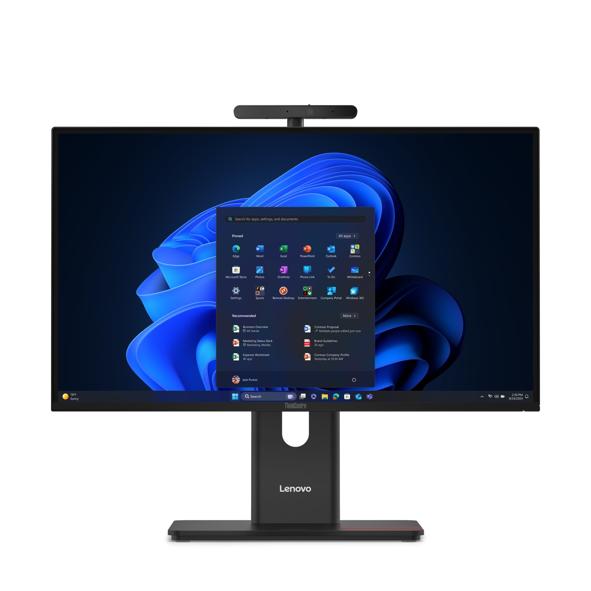 Lenovo ThinkCentre M90a Gen 6 Intel Core Ultra 5 235 60.5 cm (23.8") 1920 x 1080 pixels All-in-One PC 16 GB DDR5-SDRAM 512 GB SSD Windows 11 Pro Wi-Fi 7 (802.11be) Black product image